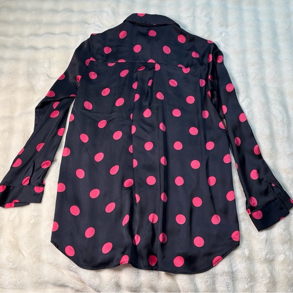 ZARA Black and Red Polka Dot Shirt - Picture 7 of 10
